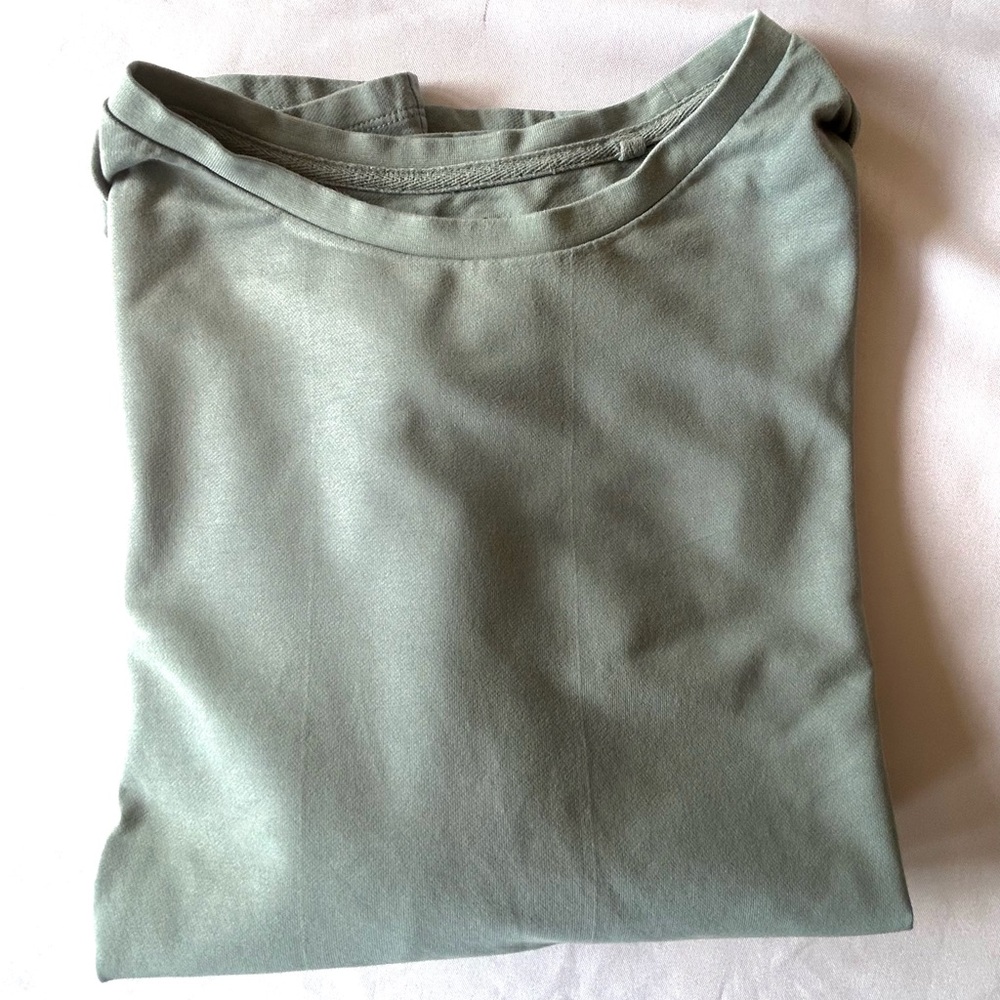Paper Denim & Cloth Green Shirt Lightweight Textured Fabric